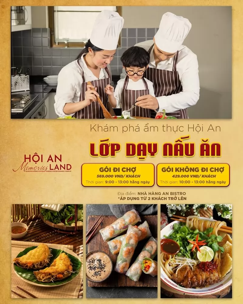 Lớp dạy nấu ăn th&uacute; vị của Hoi An Memories Land