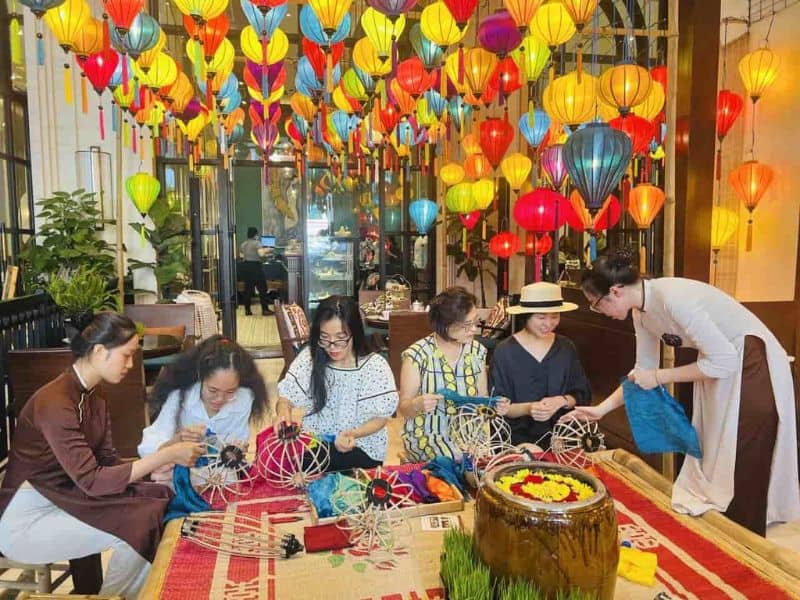 One must do in Hoi An is learning to make lanterns.