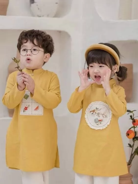 Mẫu áo dài cách tân cho trẻ em