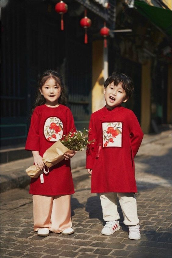 Mẫu áo dài cách tân cho trẻ em