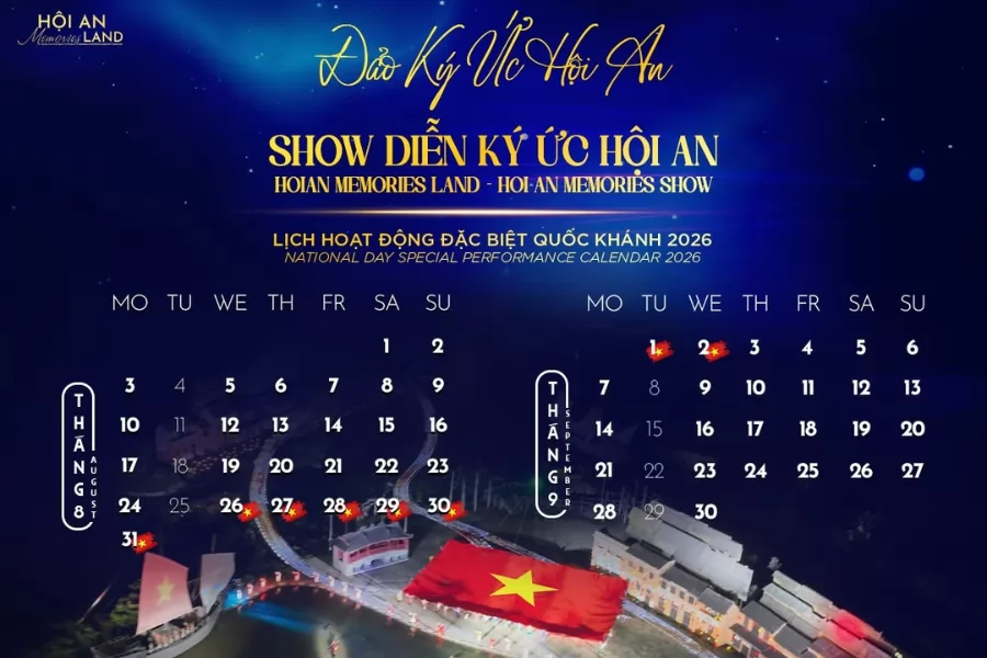 Quốc Khánh nhuộm sắc Cờ hoa cùng show diễn Ký Ức Hội An phiên bản đặc biệt