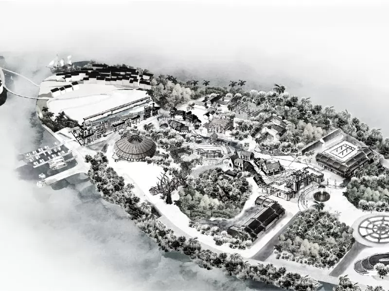 The map for Hoi An Impression Theme Park