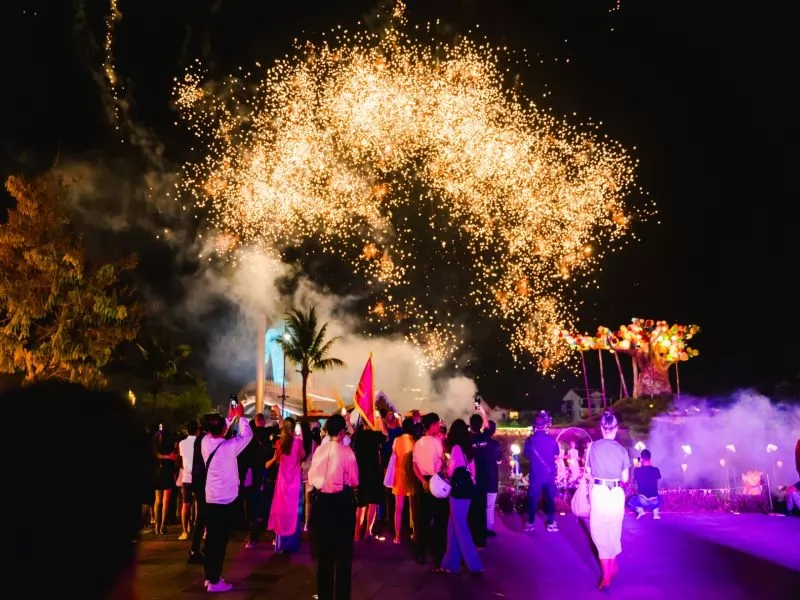 Bắn ph&aacute;o hoa 3 ng&agrave;y li&ecirc;n tiếp tại Đảo K&yacute; Ức Hội An