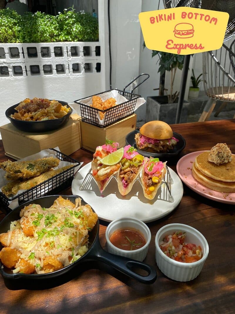 Các món ăn trong thực đơn của quán