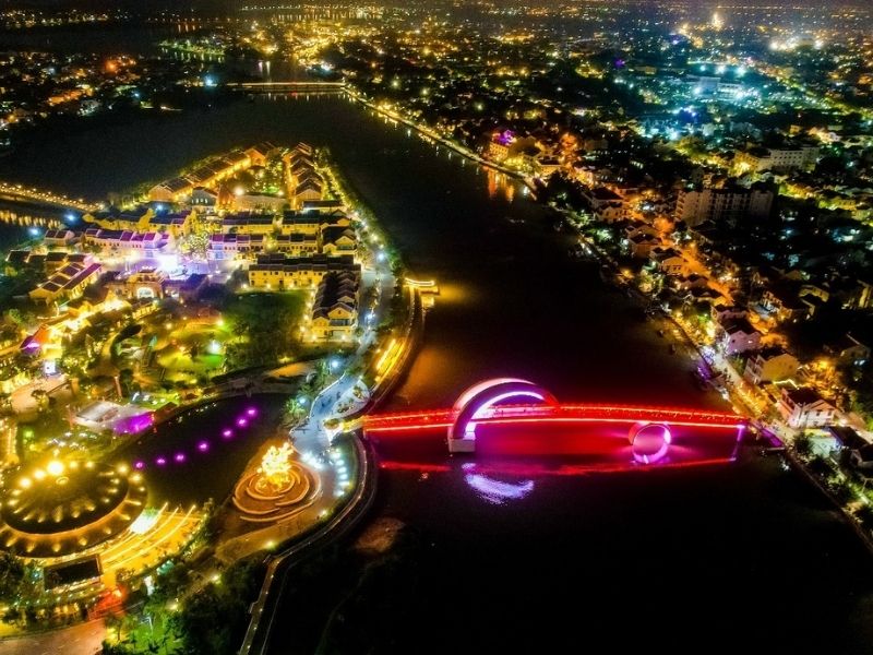 Đảo Ký Ức Hội An nhìn từ trên cao với quy mô rộng lớn