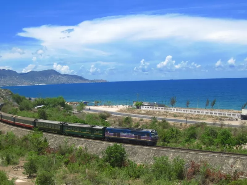 Enjoy the scenic views along the way from the train
