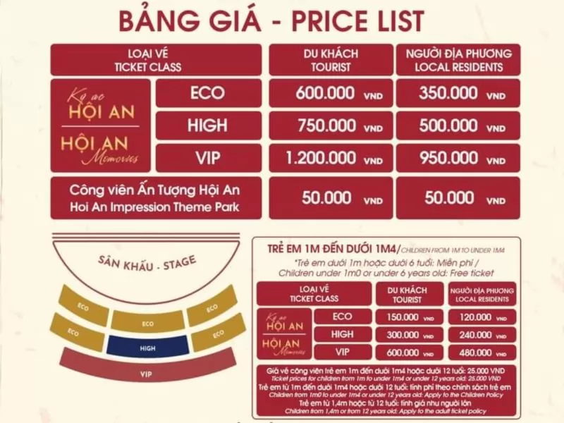 Gi&aacute; v&eacute; K&yacute; Ức Hội An chi tiết v&agrave; mới nhất năm 2024