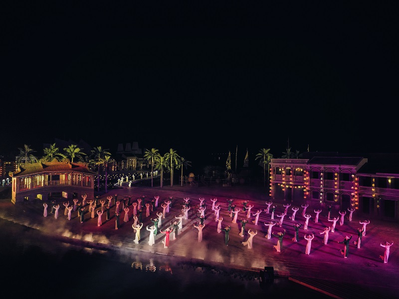The entire stage of Hoi An Memories Live Show from above