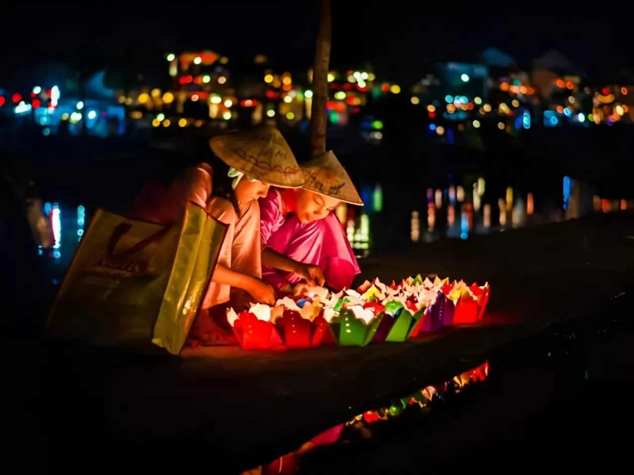 Releasing Floating Lanterns - A must do in Hoi An