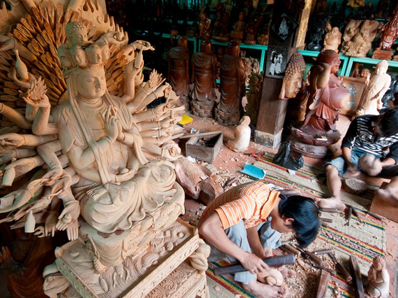 Lựa chọn thời điểm lý tưởng để trải nghiệm không gian yên bình của làng mộc Kim Bồng