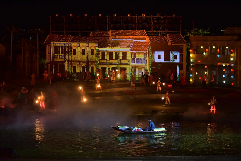 Quy mô hoành tráng của chương trình biểu diễn thực cảnh - Ký Ức Hội An