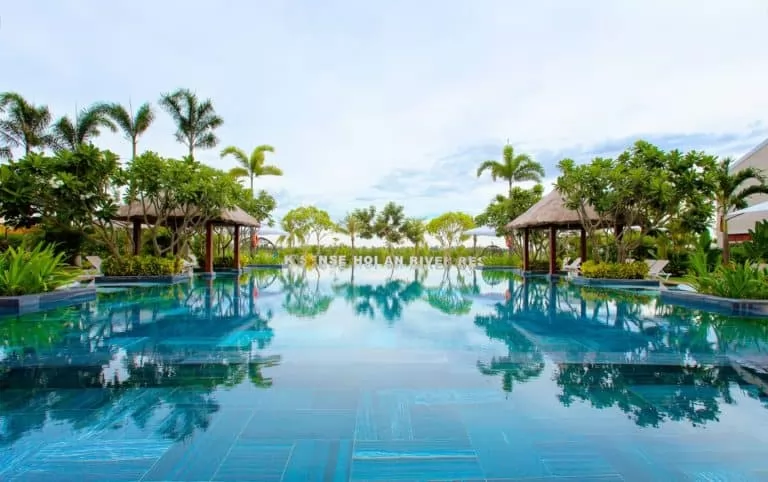 Silk Sense River Resort - Infinity Pool at resort in Hoi An